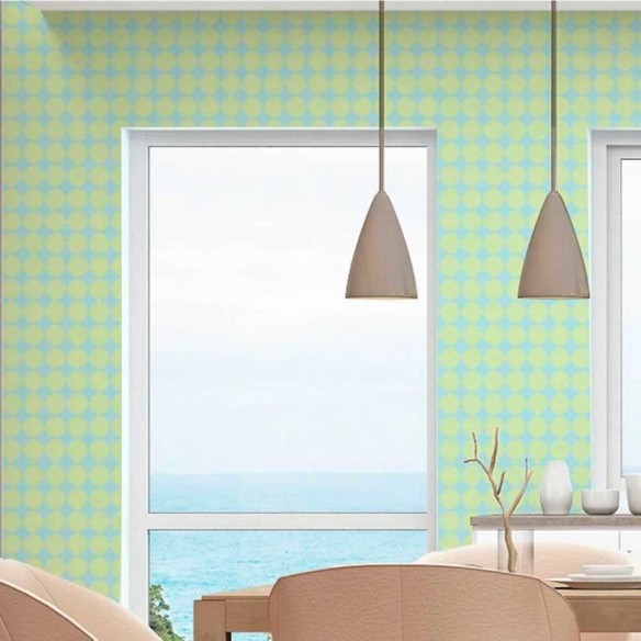 Papel de Parede Adesivo Bolhas Verdes 2414338343
