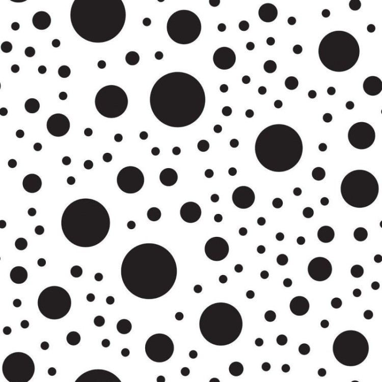 Papel de Parede Adesivo Bolinhas Branco e Preto...