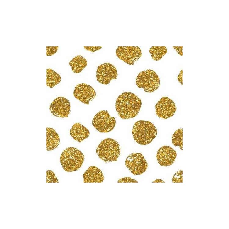 Papel de Parede Adesivo Bolinhas Douradas 89003526