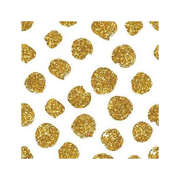 Papel de Parede Adesivo Bolinhas Douradas 89003526