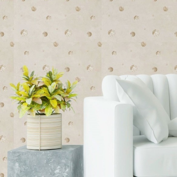 Papel de Parede Adesivo Bolinhas Golden Dots N019071