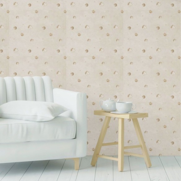 Papel de Parede Adesivo Bolinhas Golden Dots N019071