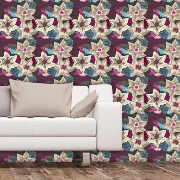 Papel de Parede Adesivo  Floral 670