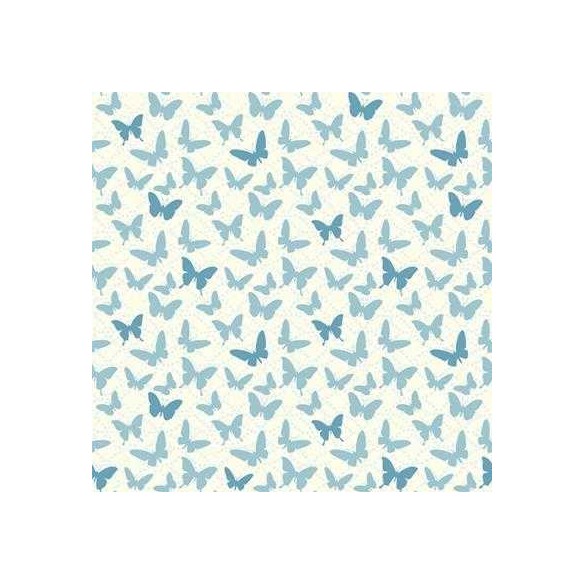 Papel de Parede Adesivo Borboleta Azul 131126447