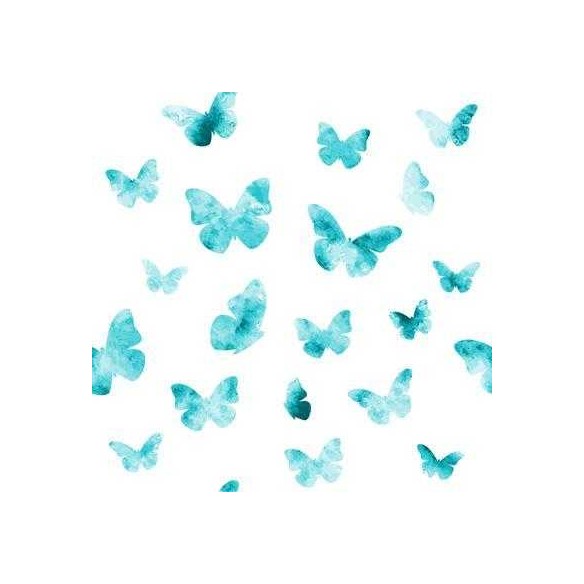 Papel de Parede Adesivo Borboleta Azul 224370532