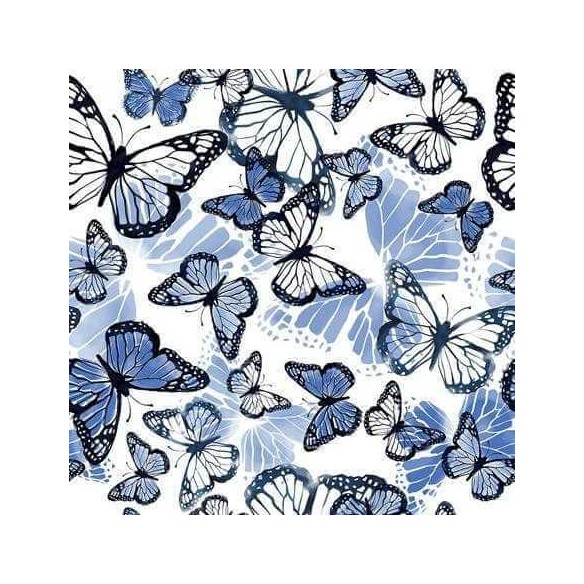 Papel de Parede Adesivo Borboleta Azul 302041562