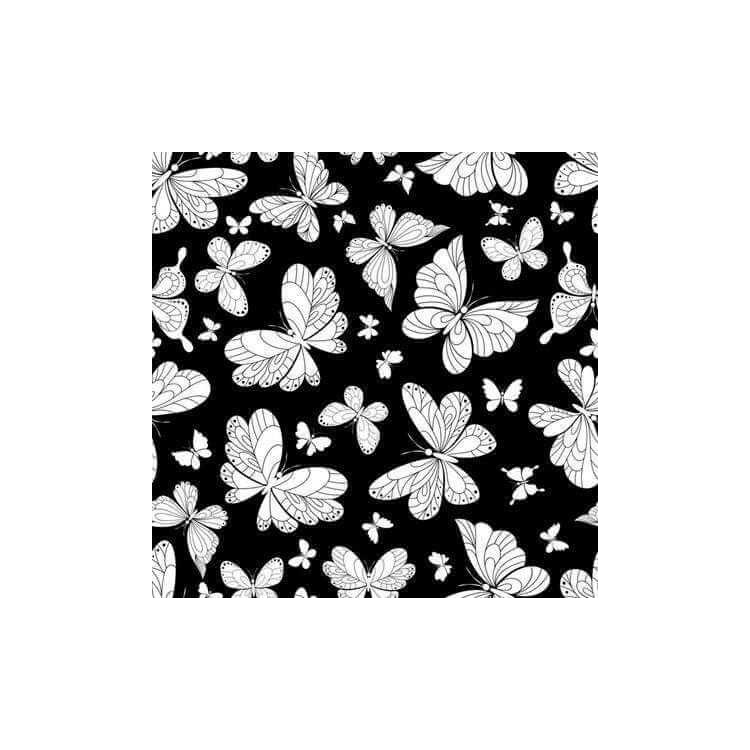 Papel de Parede Adesivo Borboleta Branco e...