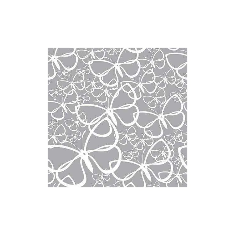 Papel de Parede Adesivo Borboleta Cinza 176623784