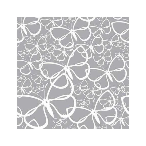 Papel de Parede Adesivo Borboleta Cinza 176623784