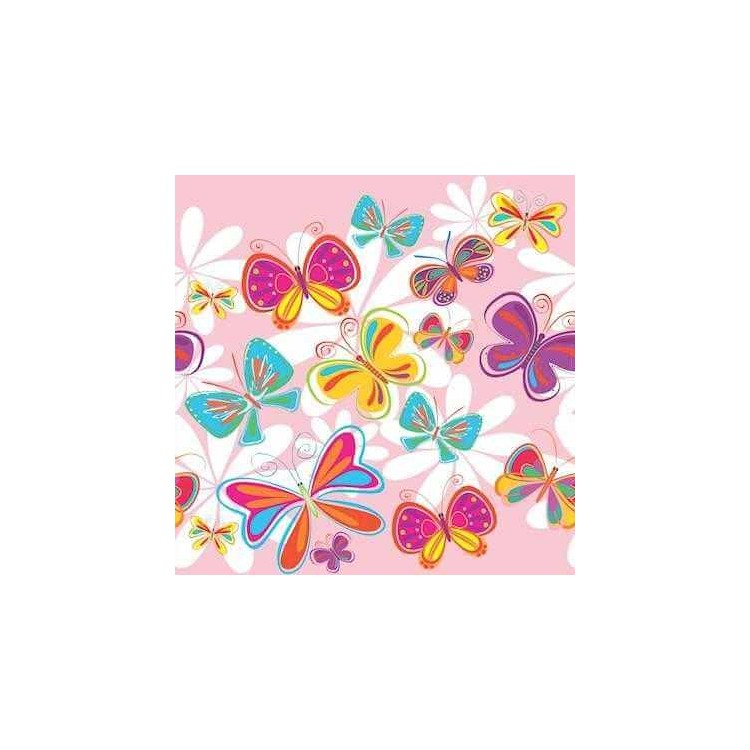 Papel de Parede Adesivo Borboleta Colorido 1012