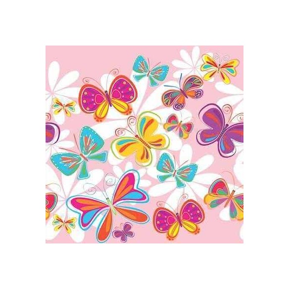 Papel de Parede Adesivo Borboleta Colorido 1012