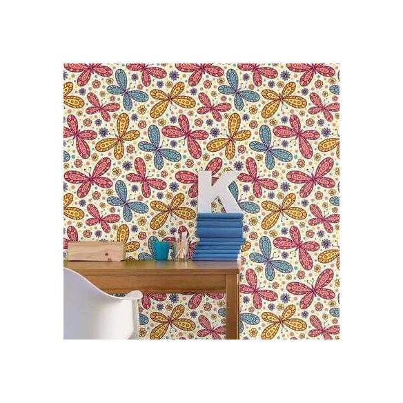 Papel de Parede Adesivo Borboleta Colorido 181862774