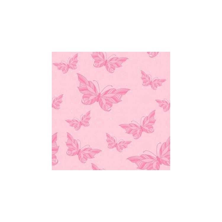 Papel de Parede Xadrez Rosa - Borboleta Decor