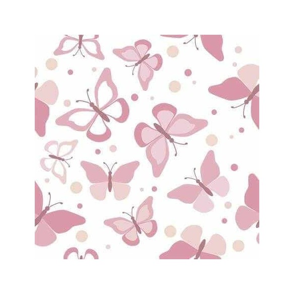Papel de Parede Adesivo Borboleta Rosa 159025499