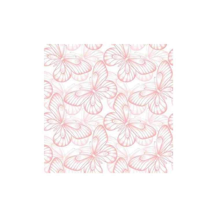 Papel de Parede Adesivo Borboleta Rosa 187159244