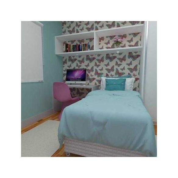 Papel de Parede Adesivo Borboleta Rosa e Azul 169571294