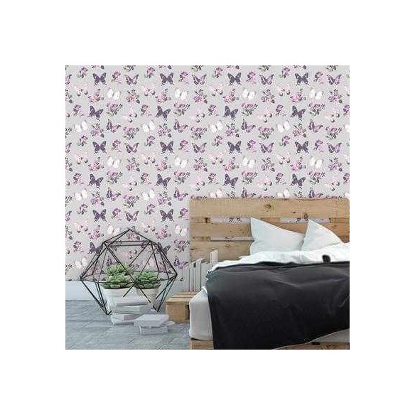 Papel de Parede Adesivo Borboleta Roxo 86083339