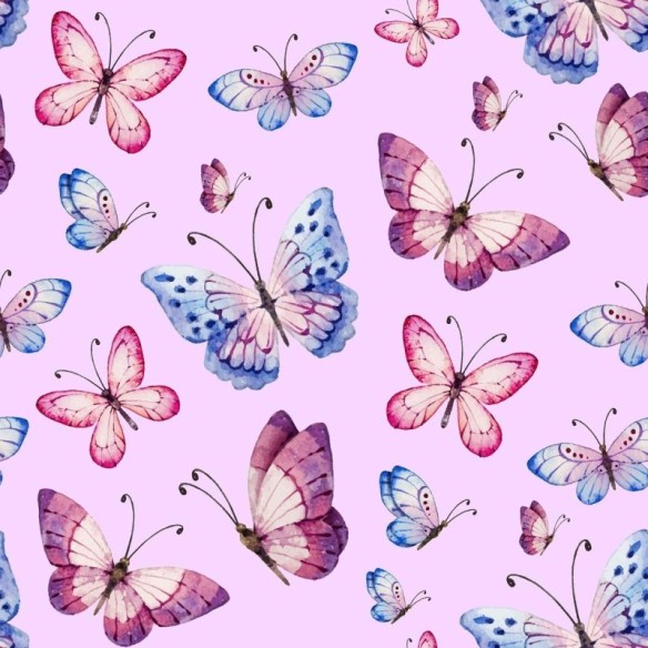 Papel de Parede Adesivo Borboletas Aquarela N010199