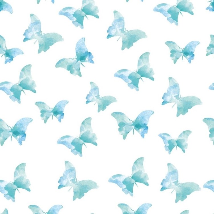 Papel de Parede Adesivo Borboletas Aquarela...