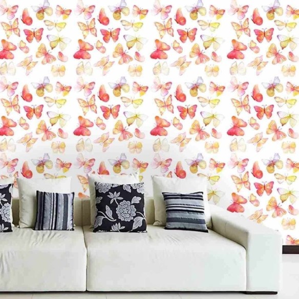 Papel de Parede Adesivo Borboletas Colorida 349599194