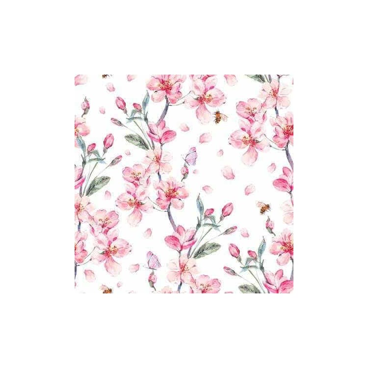 Papel de Parede Adesivo Borboletas Floral Rosa...