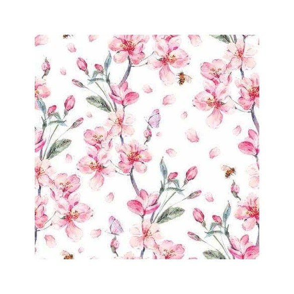 Papel de Parede Adesivo Borboletas Floral Rosa 539835793