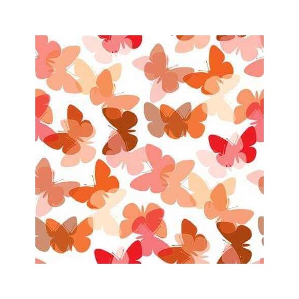 Papel de Parede Adesivo Borboletas Laranjas 52773220