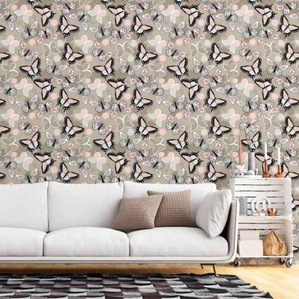 Papel de Parede Adesivo Borboletas N015135