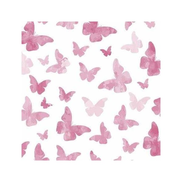 Papel de Parede Adesivo Borboletas Rosa 370960250