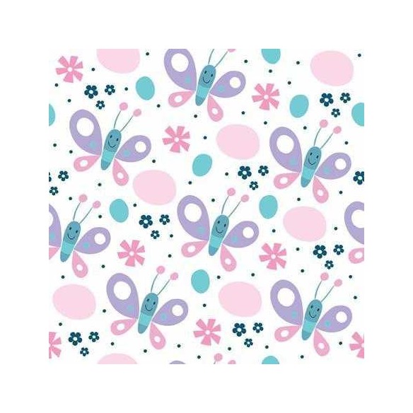 Papel de Parede Adesivo Borboletas Rosa e Roxo 211563523
