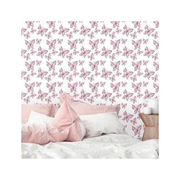 Papel de Parede Adesivo Borboletas Roxo 175438238