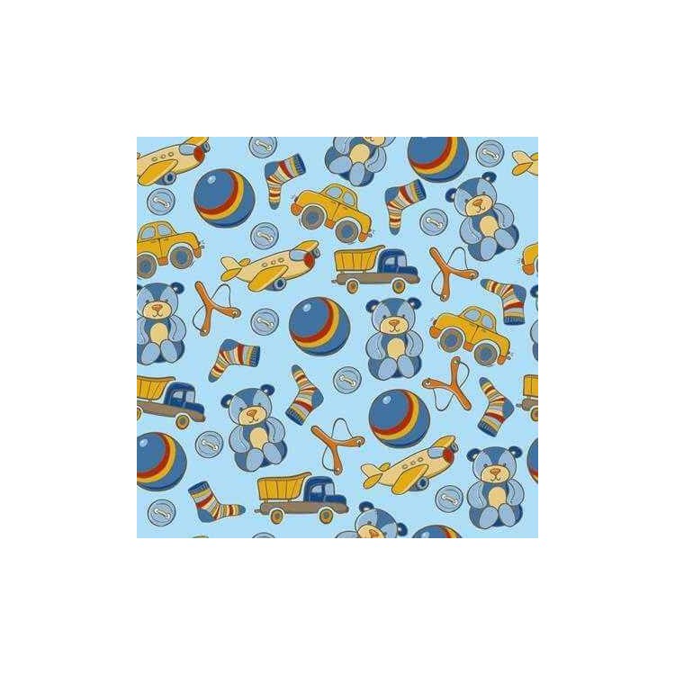 Papel de Parede Adesivo Brinquedos Azul 213420817