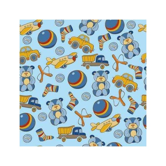 Papel de Parede Adesivo Brinquedos Azul 213420817