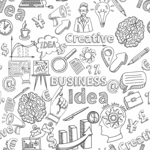 Papel de Parede Adesivo Business Colorir N014035