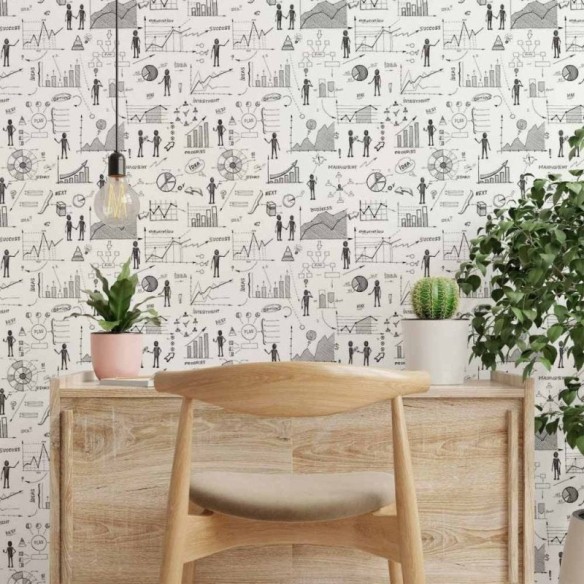 Papel de Parede Adesivo Bussiness N014130