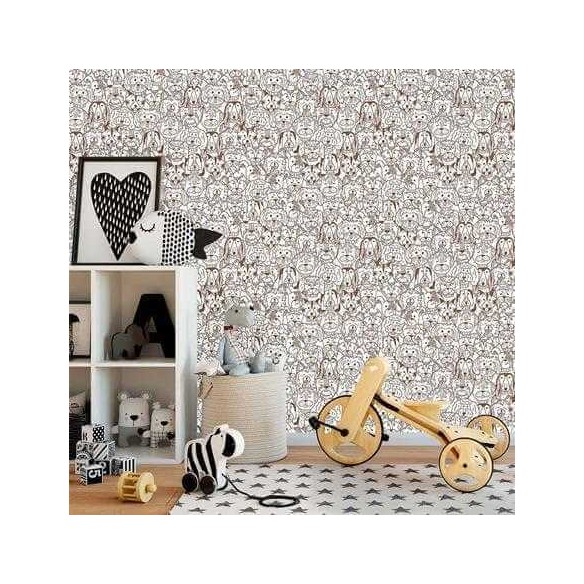 Papel de Parede Adesivo Cachorros 335798849