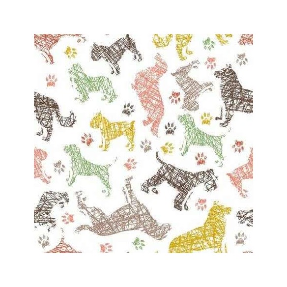 Papel de Parede Adesivo Cachorros Patinhas 285340877