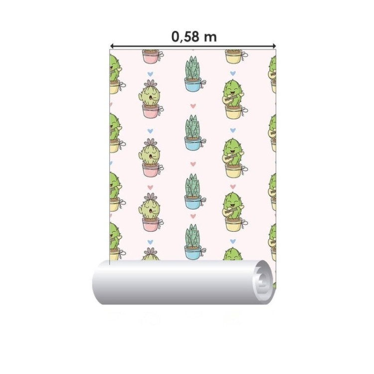 Papel de Parede Adesivo Cactos Plantas N015132
