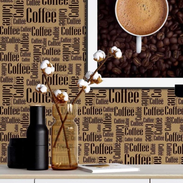 Papel de Parede Adesivo Café 142411534