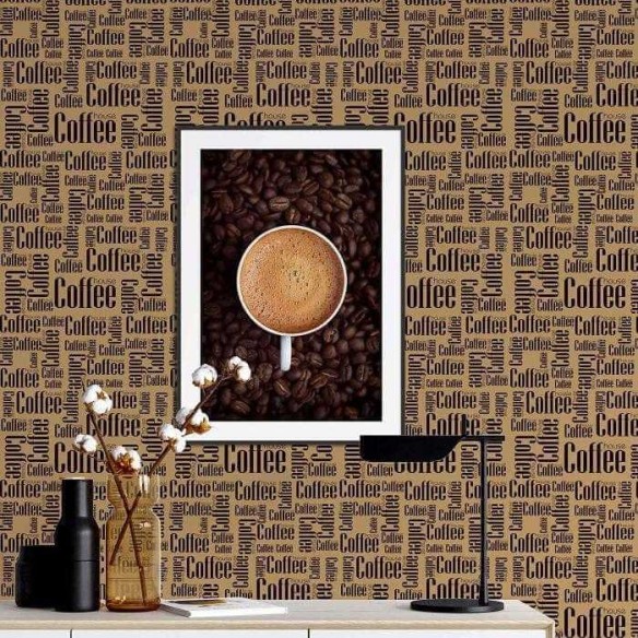 Papel de Parede Adesivo Café 142411534