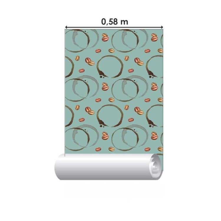 Papel de Parede Adesivo Café Artístico N03107