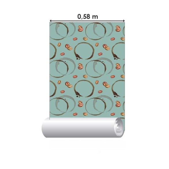 Papel de Parede Adesivo Café Artístico N03107