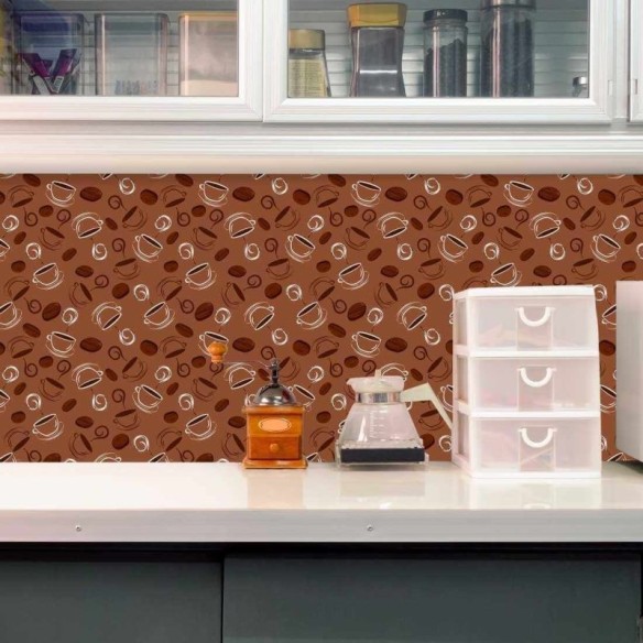 Papel de Parede Adesivo Café Marrom 104741354