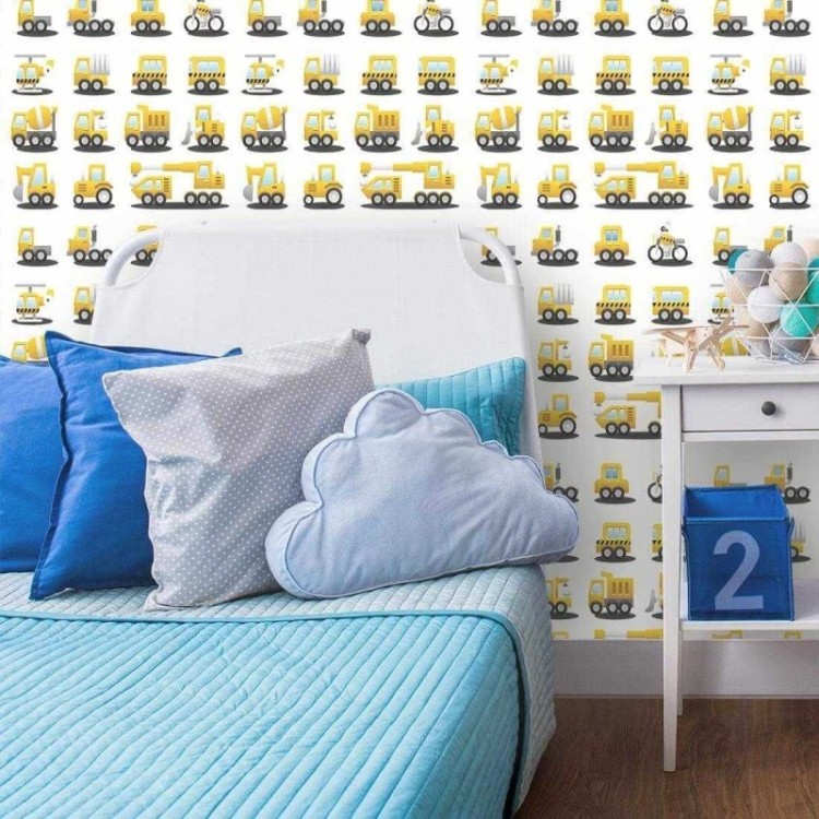Papel de Parede Adesivo Caminhão Amarelo 534