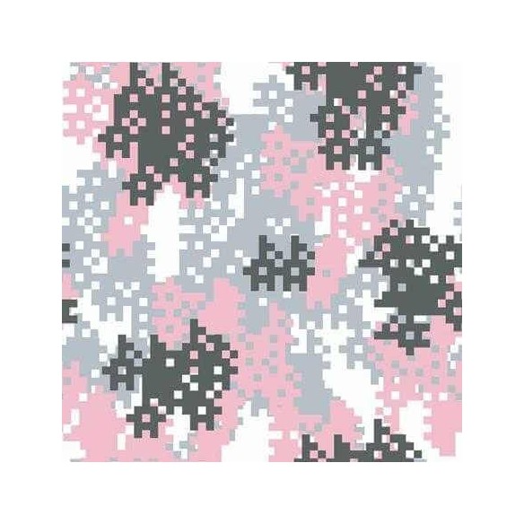 Papel de Parede Adesivo Camuflado Abstrato Rosa 54123