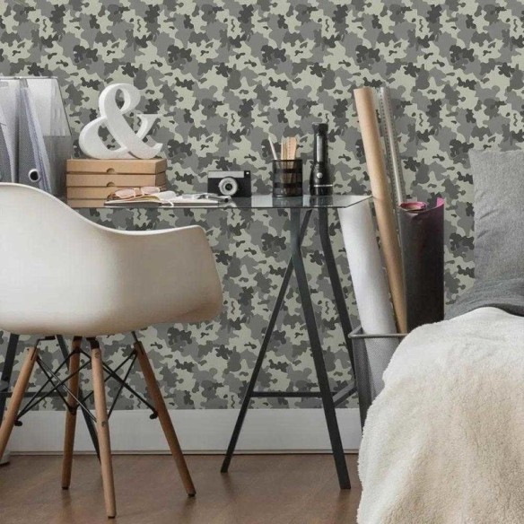 Papel de Parede Adesivo Camuflado Militar 35984