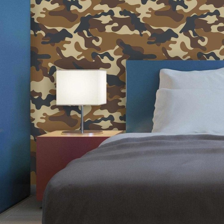 Papel de Parede Adesivo Camuflado Militar 69852