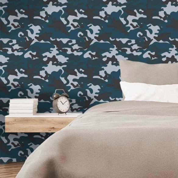 Papel de Parede Adesivo Camuflado Militar 73562