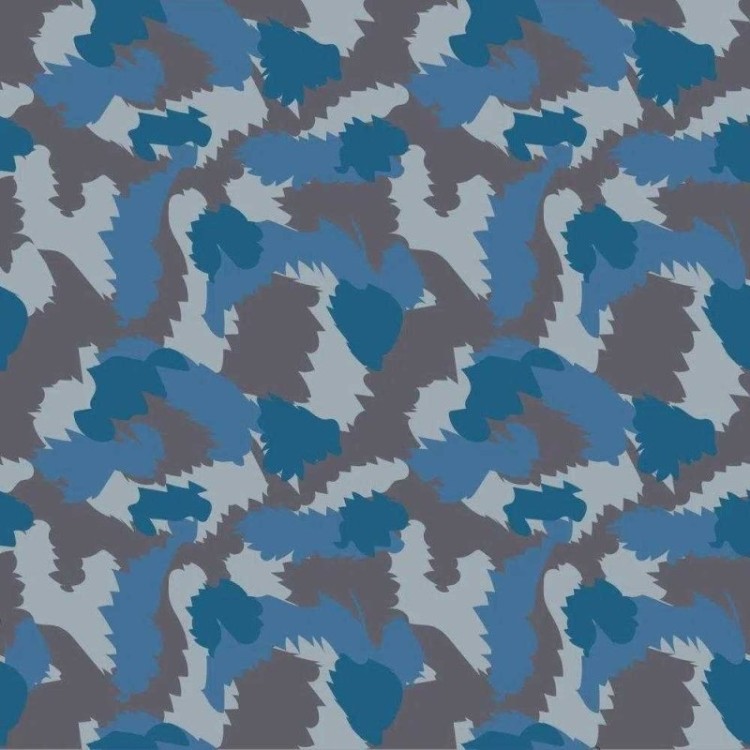 Papel de Parede Adesivo Camuflado Militar Azul...