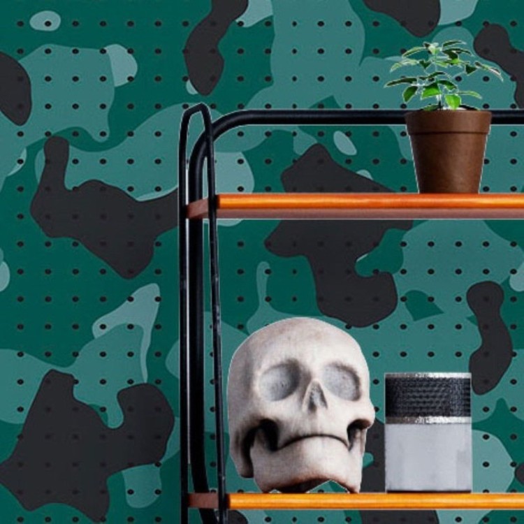 Papel de Parede Adesivo Camuflado Militar Jovem...